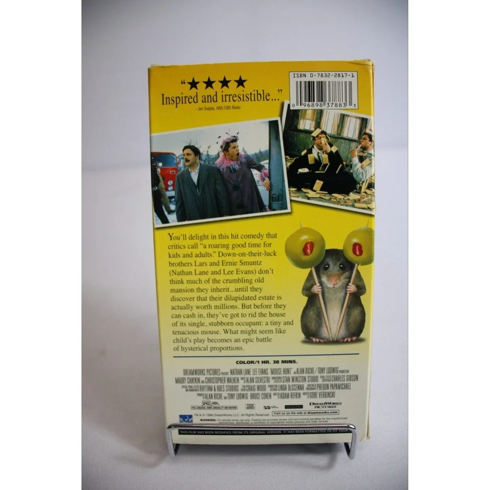 Nathan Lane Lee Evans VHS Tape Mouse Hunt Movie Film Comedy